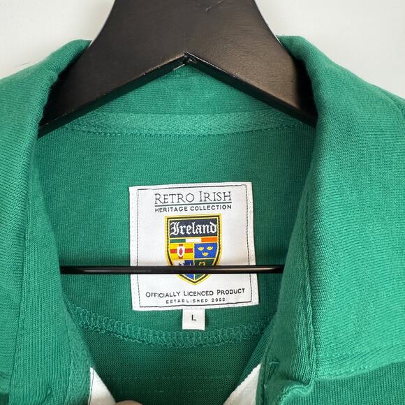 Retro Irish Heritage Collection #16 Green Polo Shirt Mens - L - Picture 5 of 11